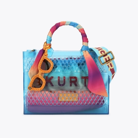 SOLD DO NOT BUY Kurt Geiger NWT Jelly Tote W/Guitar Strap & Dustbag - Picture 1 of 11